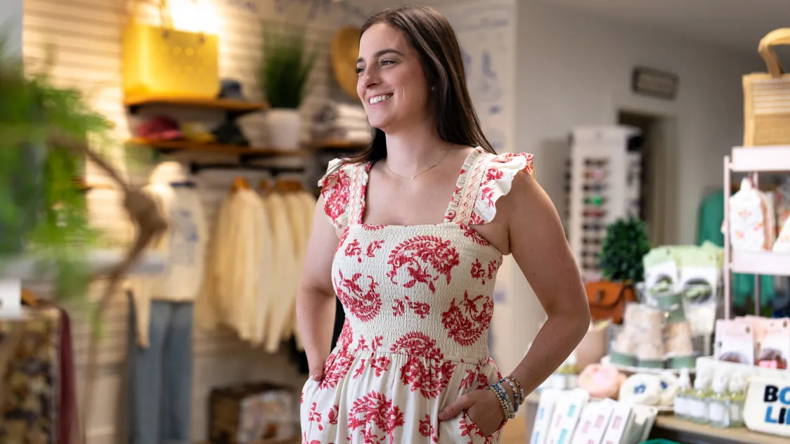 Pearls & Plaid owner Caroline Olson