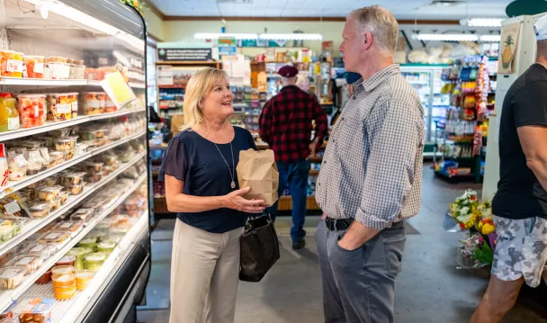 Essex Bank officer at Coffees Country Market and Catering