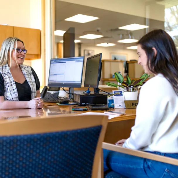 Caroline Olson of Pearls & Plaid with Jeannette Eschner of Essex Bank