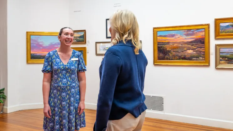Essex Bank officer with Lyme Art Association