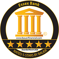 Essex Bank Rated 5 Stars by Bauer 2026